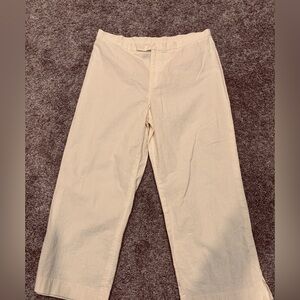 Ralph Lauren seersucker yellow white Capri pants size 12 vintage? Lightweight